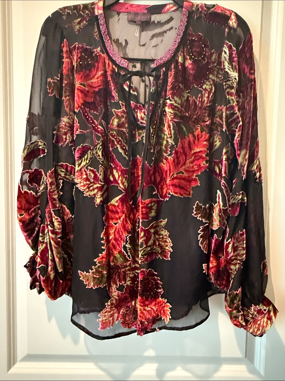 NWOT Hale Bob Burnout Blouse